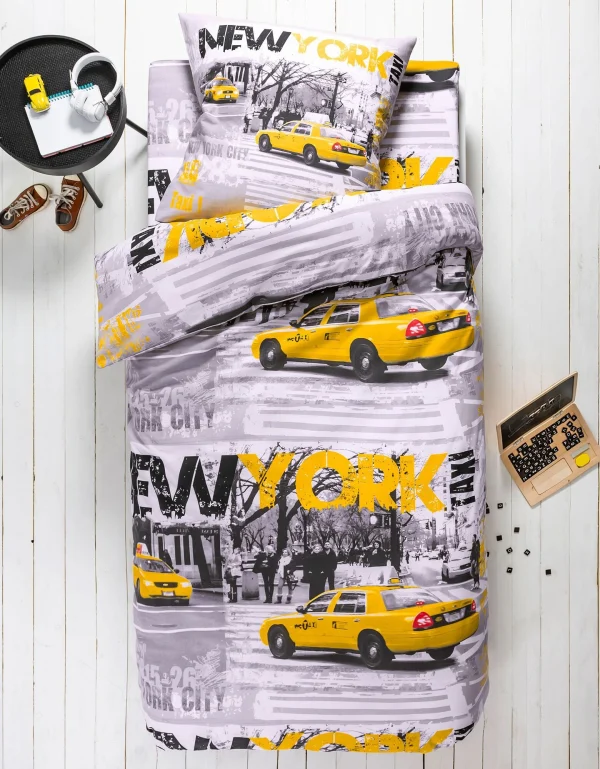 Blancheporte Linge De Lit Enfant Drive – Polycoton Imprimé Taxis New-yorkais 1