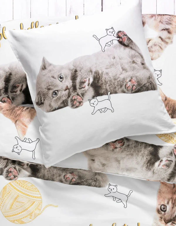 Blancheporte Linge De Lit Enfant Mimie – Coton Imprimé Chats 5