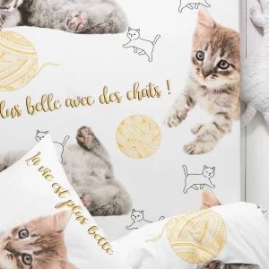 Blancheporte Linge De Lit Enfant Mimie – Coton Imprimé Chats 17