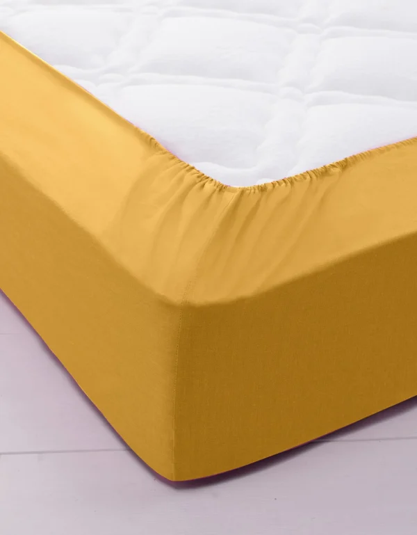 Blancheporte Drap-housse Uni Polyester – Coton Bonnet 32 Cm 1