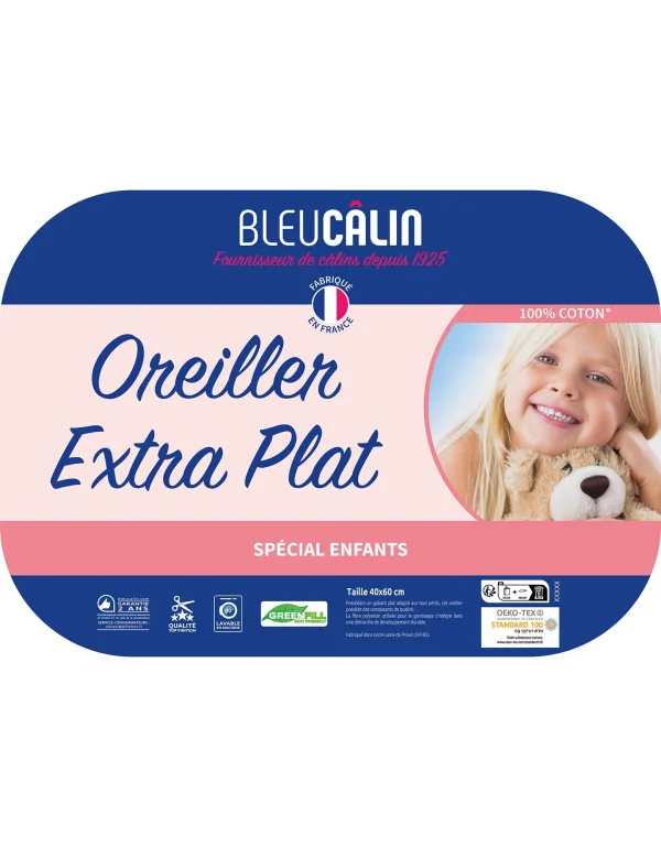 Blancheporte Oreiller Extra Plat Enfant Coton Biologique 3