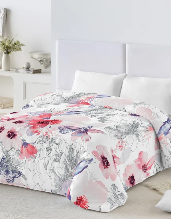 Blancheporte Couette Coton Imprimé Fleurs 400g/m² 1