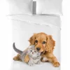 Blancheporte Couette Microfibre Imprimée Chat Et Chien 200 G/m² 8