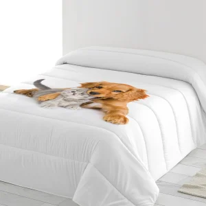 Blancheporte Couette Microfibre Imprimée Chat Et Chien 200 G/m² 7