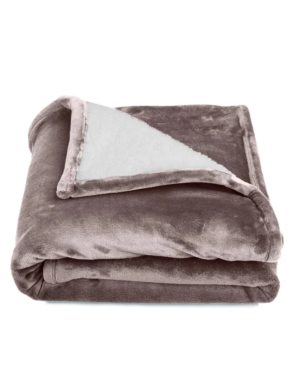 Blancheporte Couverture Chaude Polaire Sherpa Bicolore 1